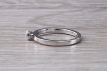 Load image into Gallery viewer, Half Bezel Diamond set 18ct White Gold Solitaire