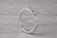 Load image into Gallery viewer, Half Bezel Diamond set 18ct White Gold Solitaire