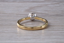 Load image into Gallery viewer, Bezel Diamond set Two Tone Gold Solitaire