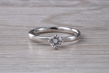 Load image into Gallery viewer, Diamond set Twist Shank set 18ct White Gold Ring