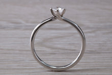Load image into Gallery viewer, Diamond set Twist Shank set 18ct White Gold Ring