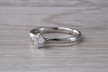 Load image into Gallery viewer, Diamond set Twist Shank set 18ct White Gold Ring