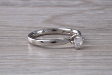 Load image into Gallery viewer, Diamond set Twist Shank set 18ct White Gold Ring