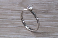 Load image into Gallery viewer, Diamond set Twist Shank set 18ct White Gold Ring