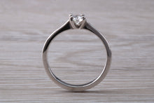 Load image into Gallery viewer, Minimalist Round cut Diamond set White Gold Solitaire
