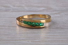 Load image into Gallery viewer, Natural Emerald set Yellow Gold Ring
