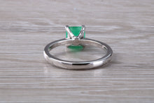Load image into Gallery viewer, Emerald set Platinum Solitaire