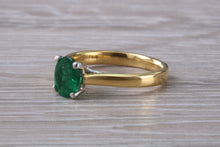 Load image into Gallery viewer, One carat Oval cut Emerald Solitaire