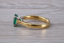 Load image into Gallery viewer, One carat Oval cut Emerald Solitaire