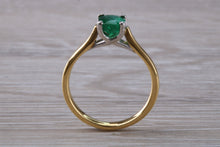 Load image into Gallery viewer, One carat Oval cut Emerald Solitaire