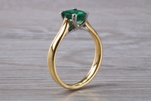 Load image into Gallery viewer, One carat Oval cut Emerald Solitaire