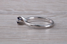 Load image into Gallery viewer, Beautiful Royal Blue Sapphire set Twist Shank 18ct White Gold Ring