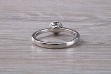 Load image into Gallery viewer, Beautiful Royal Blue Sapphire Rub Over set in 18ct White Gold Solitaire
