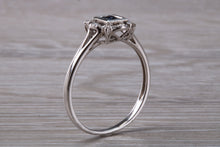 Load image into Gallery viewer, Dainty Blue Sapphire and Diamond set Ring