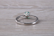 Load image into Gallery viewer, Very Dainty Half carat Emerald set Platinum Ring