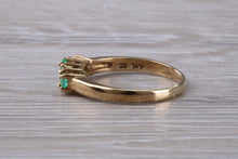 Load image into Gallery viewer, Emerald and Diamond set Yellow Gold Ring