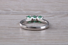 Load image into Gallery viewer, Emerald Trilogy set Platinum Ring