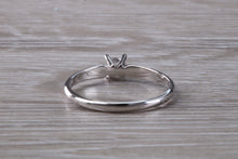 Load image into Gallery viewer, Dainty and Minimalist Princess cut diamond Set 18ct White Gold Solitaire