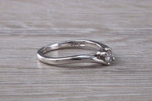 Load image into Gallery viewer, Twist Shank Diamond set 18ct White Gold Solitaire