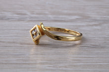 Load image into Gallery viewer, Cross Over Diamond set 18ct Yellow Gold Ring