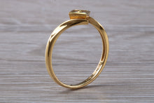 Load image into Gallery viewer, Cross Over Diamond set 18ct Yellow Gold Ring