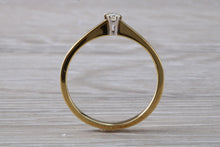 Load image into Gallery viewer, Dainty Diamond set Yellow Gold Solitaire