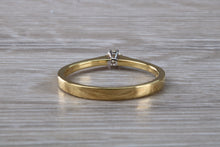 Load image into Gallery viewer, Dainty Diamond set Yellow Gold Solitaire
