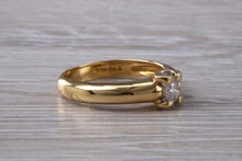 Load image into Gallery viewer, Chunky and Heavy Diamond set 18ct Yellow Gold Ring