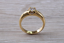 Load image into Gallery viewer, Chunky and Heavy Diamond set 18ct Yellow Gold Ring