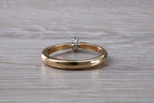 Load image into Gallery viewer, Dainty Diamond set Yellow Gold Solitaire