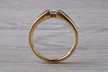 Load image into Gallery viewer, Emerald cut Diamond set 18ct Yellow Gold Ring