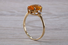 Load image into Gallery viewer, American Fire Opal and Diamond set Yellow Gold Ring