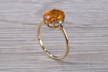 Load image into Gallery viewer, American Fire Opal and Diamond set Yellow Gold Ring