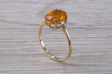 Load image into Gallery viewer, American Fire Opal and Diamond set Yellow Gold Ring