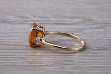 Load image into Gallery viewer, American Fire Opal and Diamond set Yellow Gold Ring
