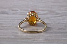 Load image into Gallery viewer, American Fire Opal and Diamond set Yellow Gold Ring
