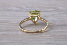 Load image into Gallery viewer, Heart Shape Peridot set Yellow Gold Ring