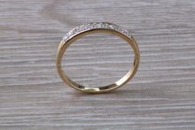 Load image into Gallery viewer, 9ct Yellow Gold C Z set Simple and Dainty Eternity Ring