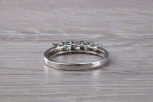 Load image into Gallery viewer, 9ct White Gold Blue and White C Z set Ring