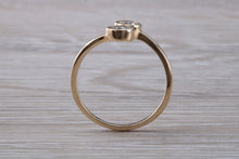 Load image into Gallery viewer, White Sapphire set Yellow Gold Crossover Ring
