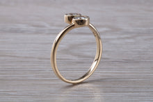 Load image into Gallery viewer, White Sapphire set Yellow Gold Crossover Ring
