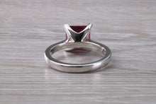 Load image into Gallery viewer, 2.74 carat Square cut Pink Tourmaline set 18ct Gold Ring