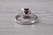 Load image into Gallery viewer, 2.74 carat Square cut Pink Tourmaline set 18ct Gold Ring