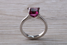 Load image into Gallery viewer, 2.74 carat Square cut Pink Tourmaline set 18ct Gold Ring
