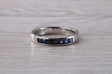 Load image into Gallery viewer, Simple Blue Sapphire Eternity Ring