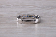 Load image into Gallery viewer, Simple Blue Sapphire Eternity Ring