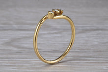 Load image into Gallery viewer, Trilogy Diamond Crossover set Yellow Gold Ring