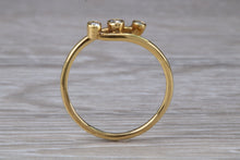 Load image into Gallery viewer, Trilogy Diamond Crossover set Yellow Gold Ring