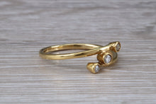 Load image into Gallery viewer, Trilogy Diamond Crossover set Yellow Gold Ring