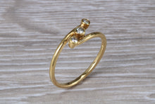 Load image into Gallery viewer, Trilogy Diamond Crossover set Yellow Gold Ring